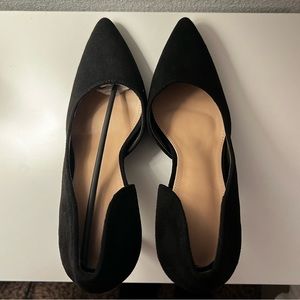 black suede heels
